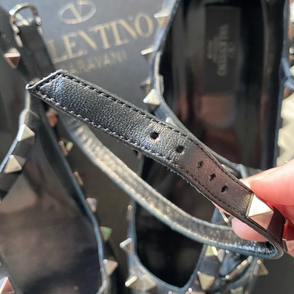 Valentino Noir Rockstud Cage Ballet Flats - Picture 8 of 9